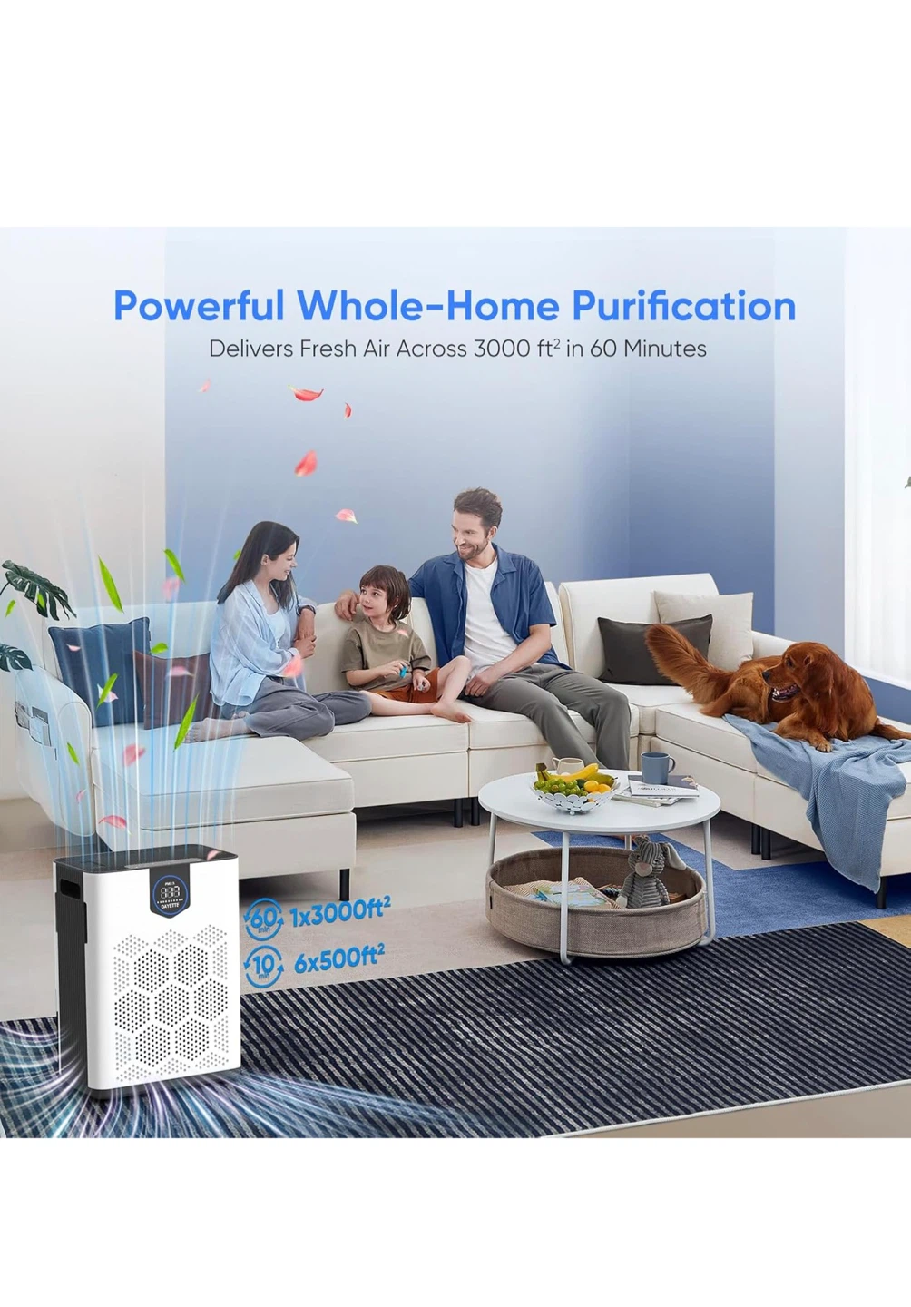 DAYETTE Air Purifier HEPA 14 White 3000 Sq.ft - photo 5
