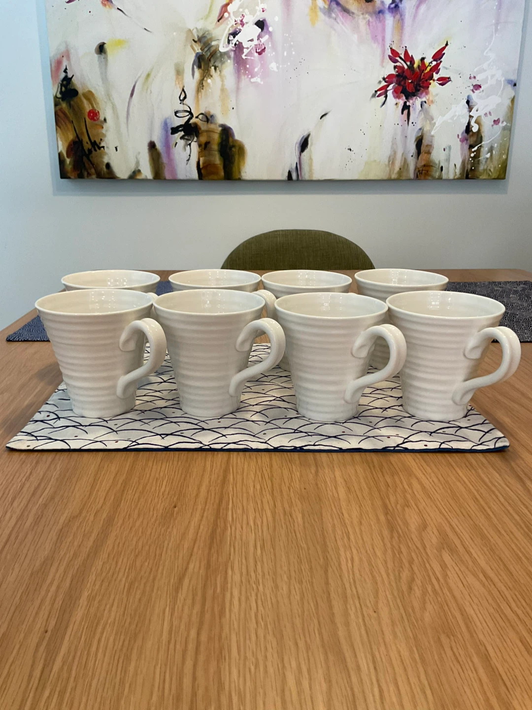 Set of 8 Sophie Conran for Portmeirion White Mugs