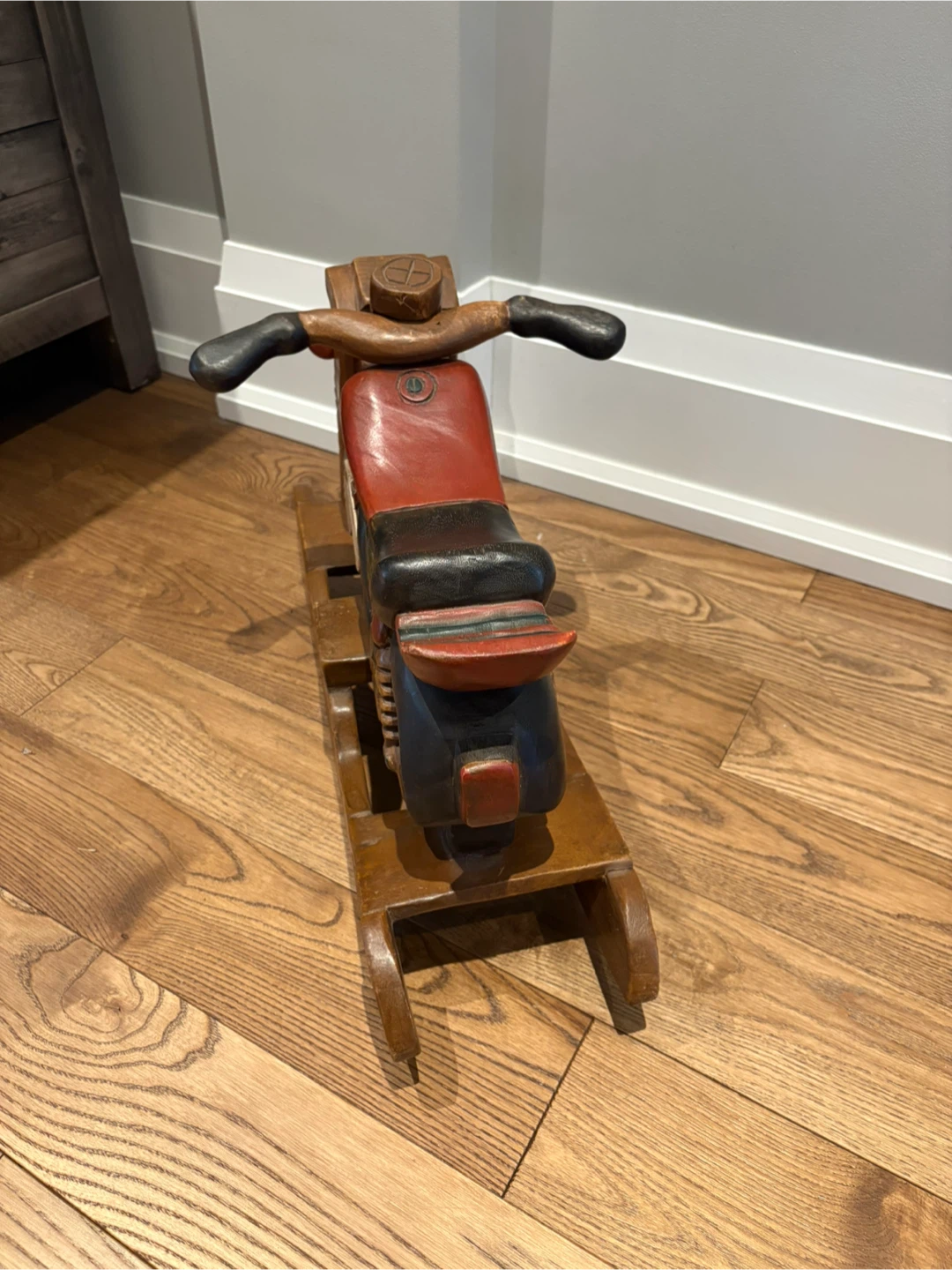 Vintage Wooden Rocking Motorcycle - photo 4