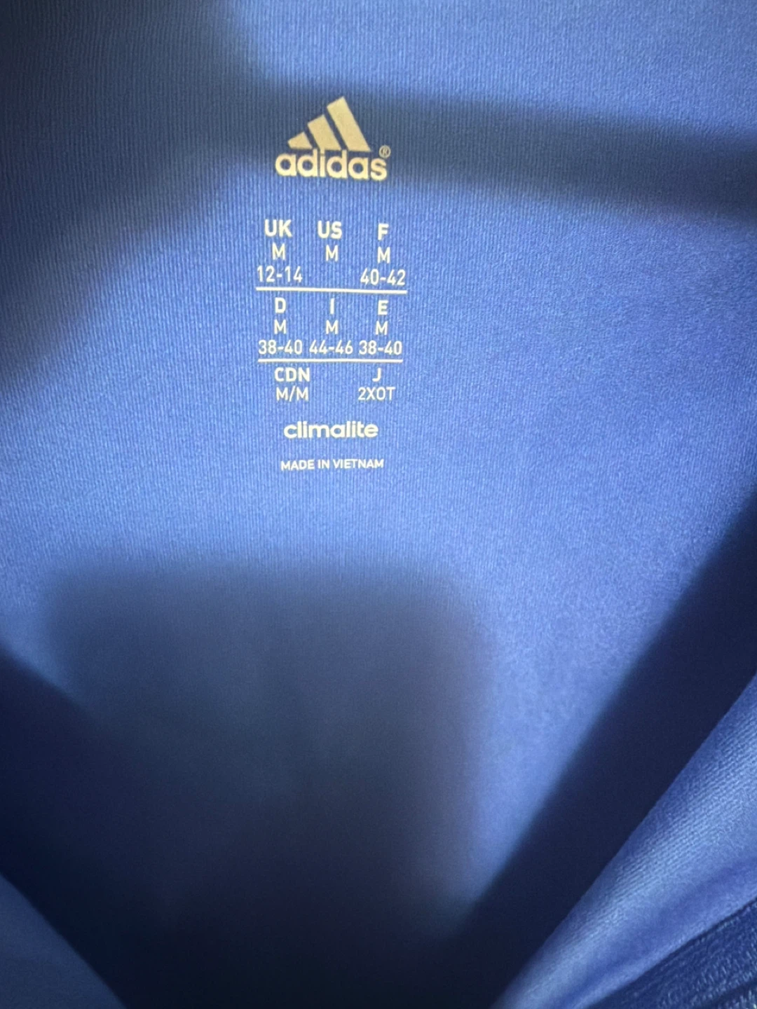 Adidas Climalite Blue 1/4 Zip Long Sleeve Athletic Shirt Size M - photo 3