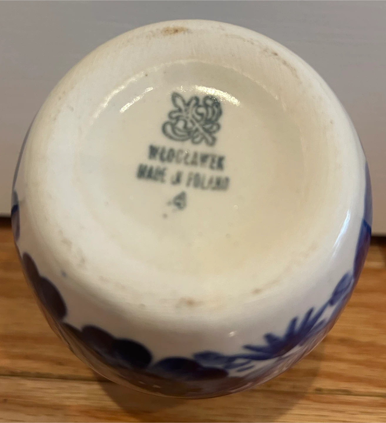 Set of 6 Wloclawek Poland Blue Floral Ceramic Vases - photo 3