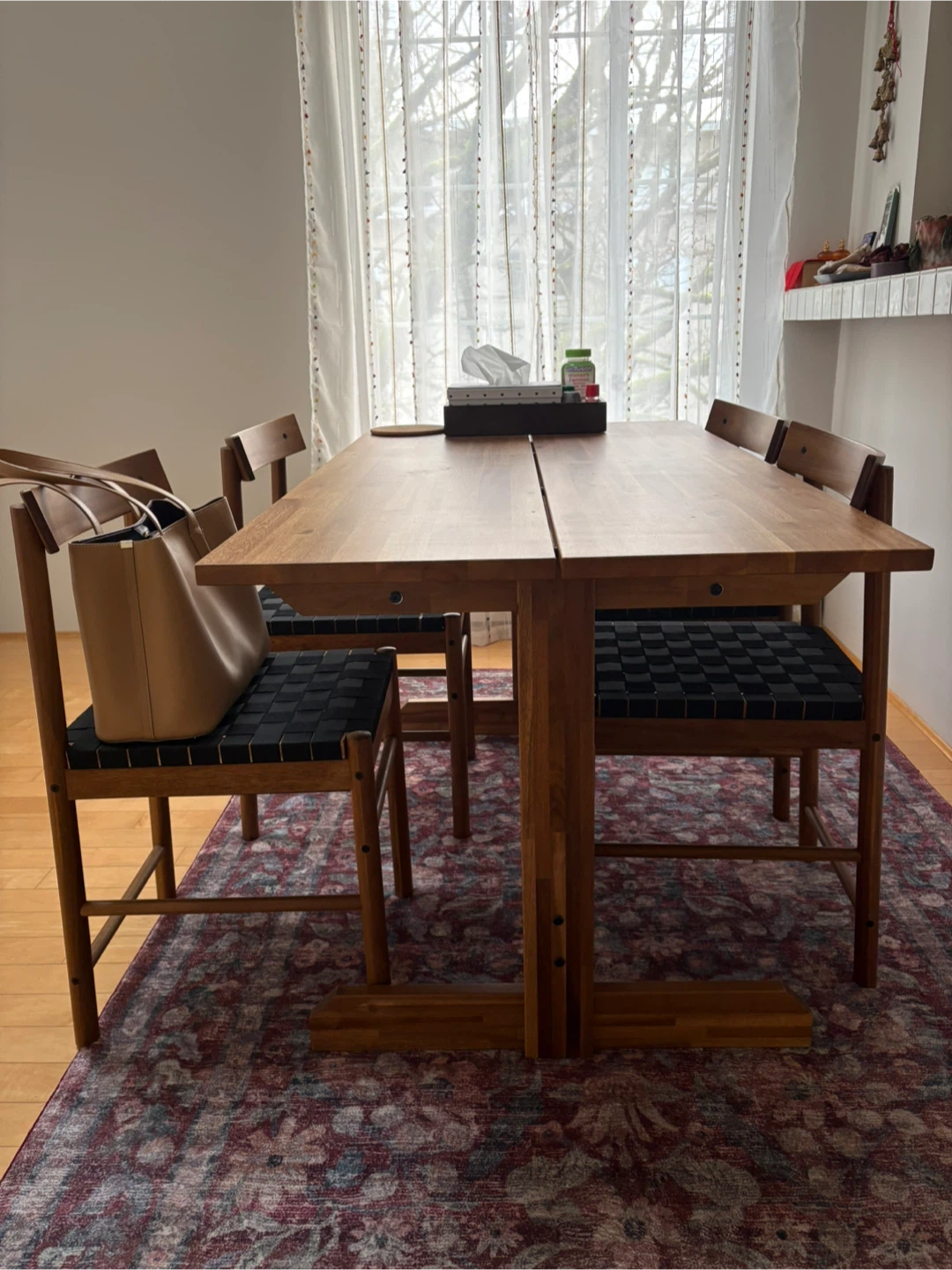 Wooden Dining Table with Chairs