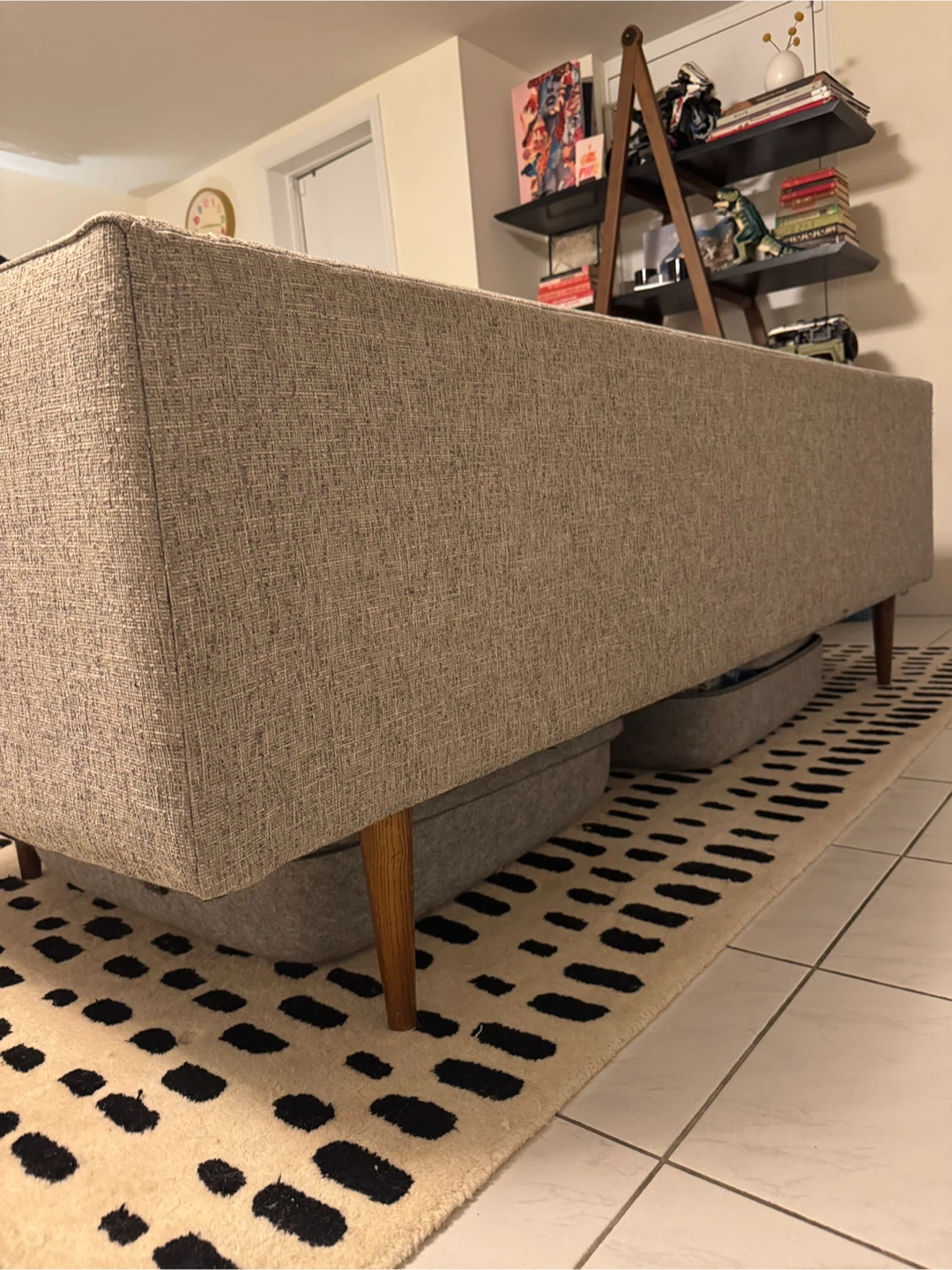 West Elm Monroe Mid-Century Sofa, Gray - photo 2