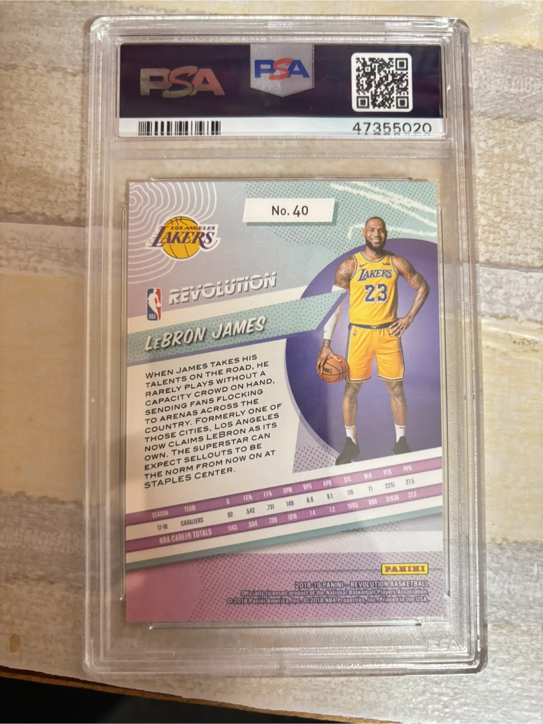 2018 Panini Revolution LeBron James Basketball Card #40 - photo 2