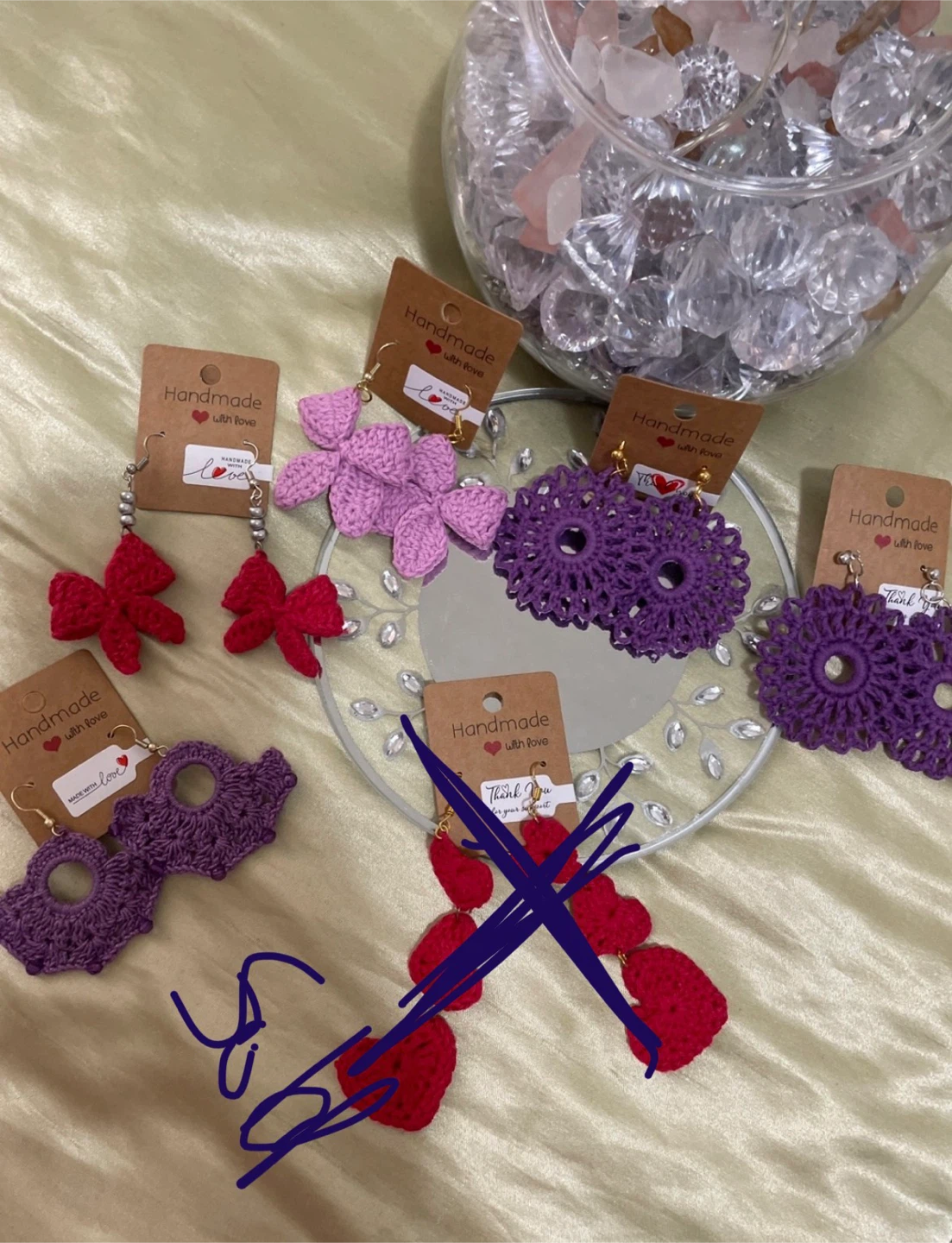 Handmade Crochet Earrings #ThriftyPicks