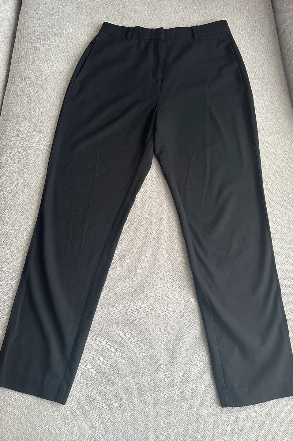 M&S Black Regular Length Trousers - Size 10