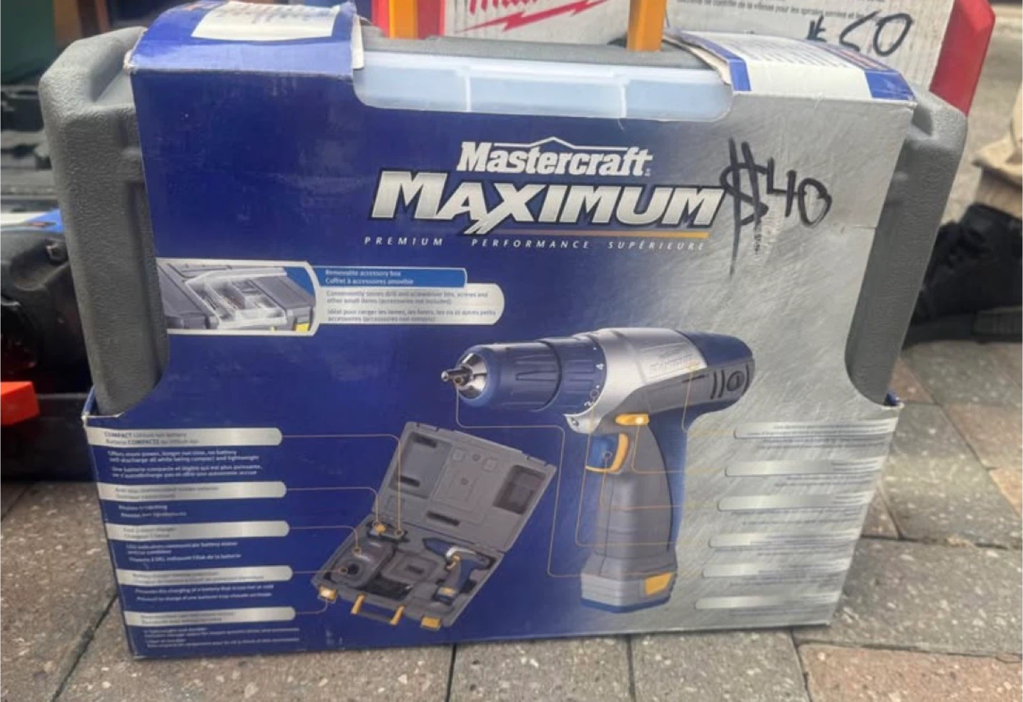 Mastercraft MAXIMUM Cordless Drill with Accessory Case