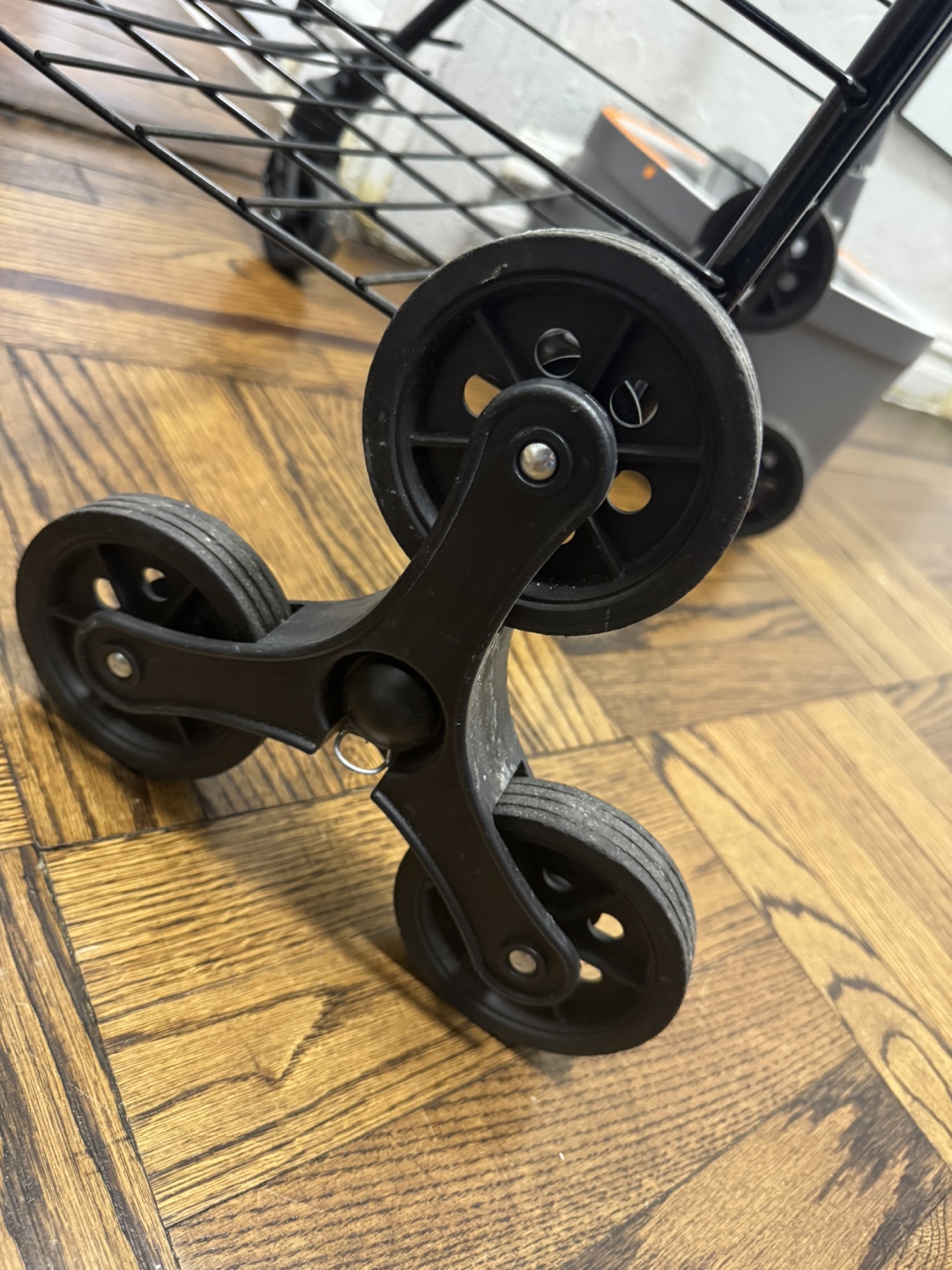 Black Rolling Shopping Cart - photo 2