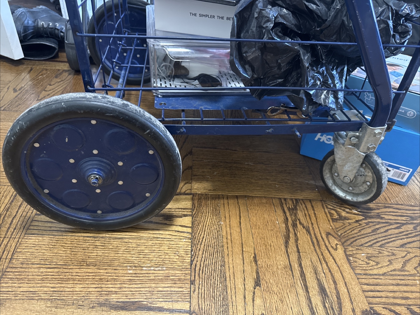 Blue Metal Shopping Cart - photo 2