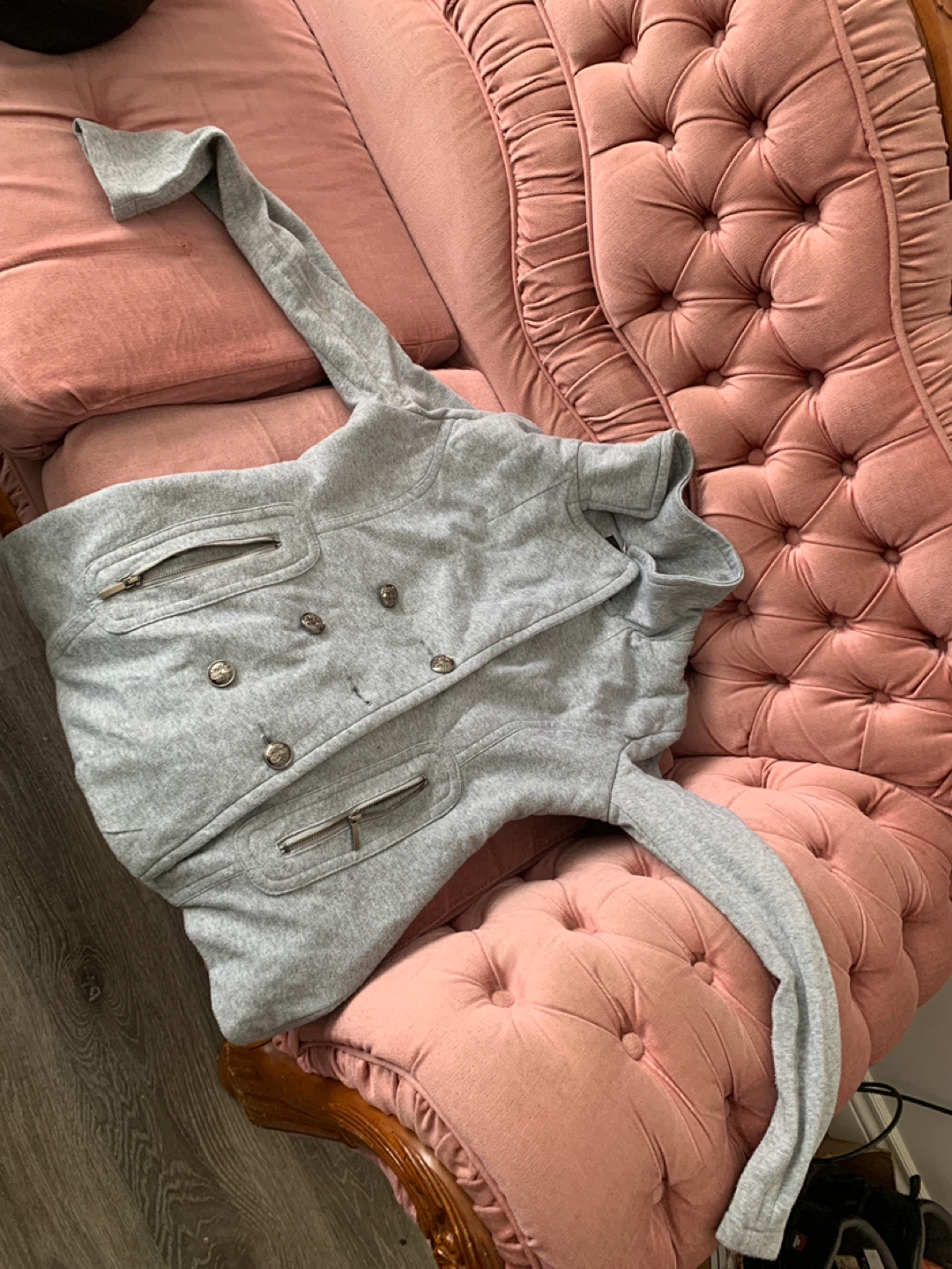 Grey Double-Breasted Jacket
