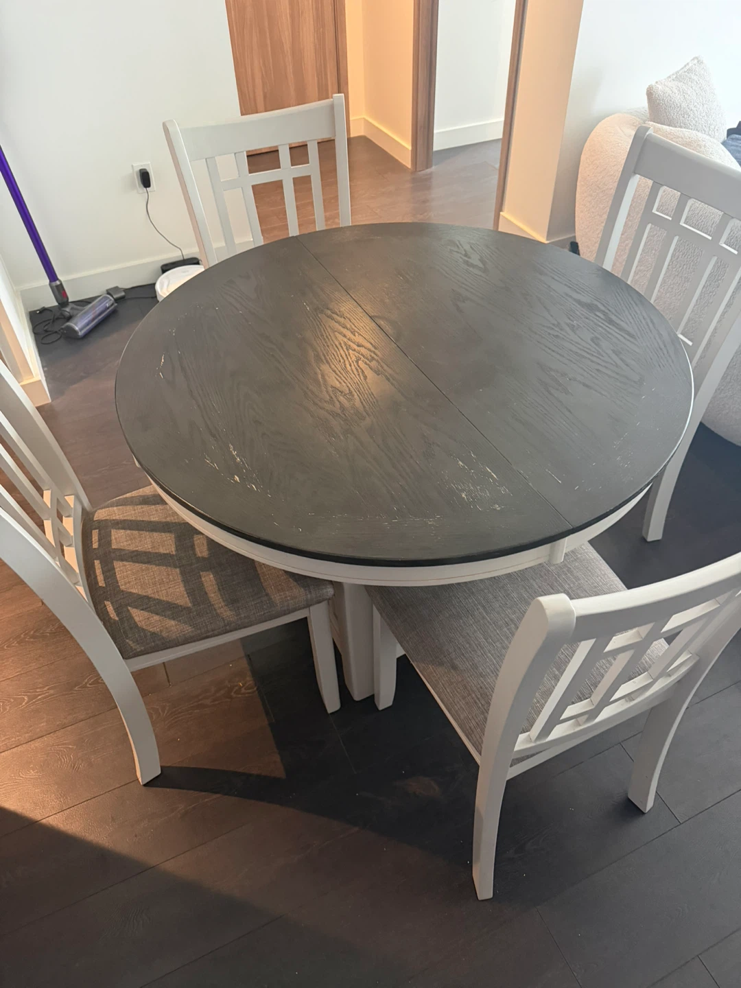 Round Dining Table Set with 4 Chairs - photo 2