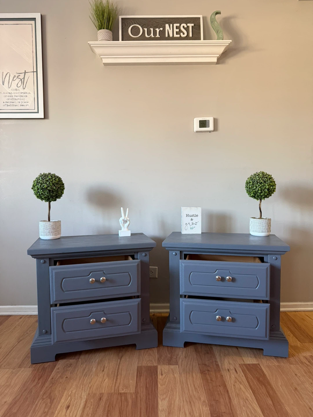 ✨🩶Gorgeous solid oak nightstands🩶✨ - photo 2
