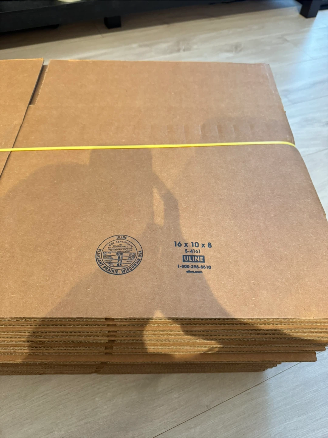 ULINE 16" x 10" x 8" Cardboard Boxes (Stack of 25)