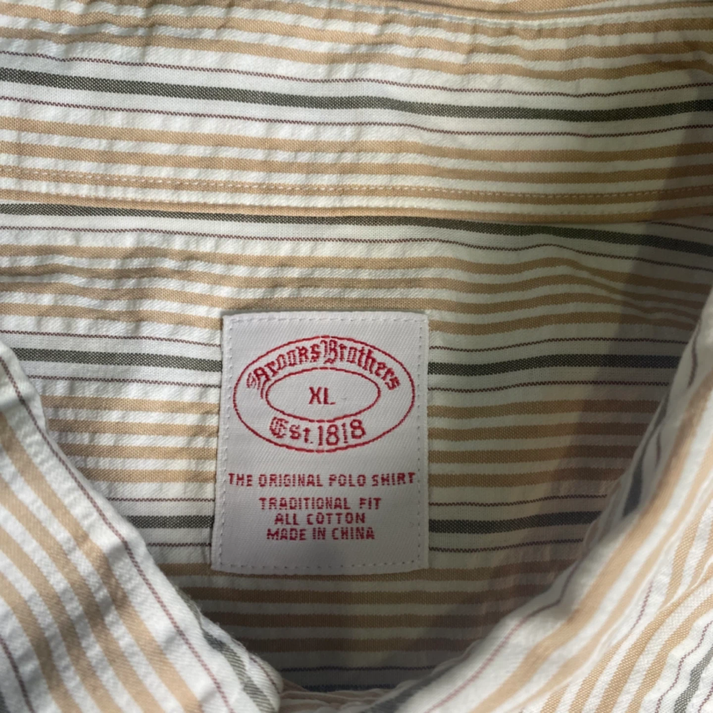 Brooks Brothers Seersucker Striped Short Sleeve Shirt XL - photo 3
