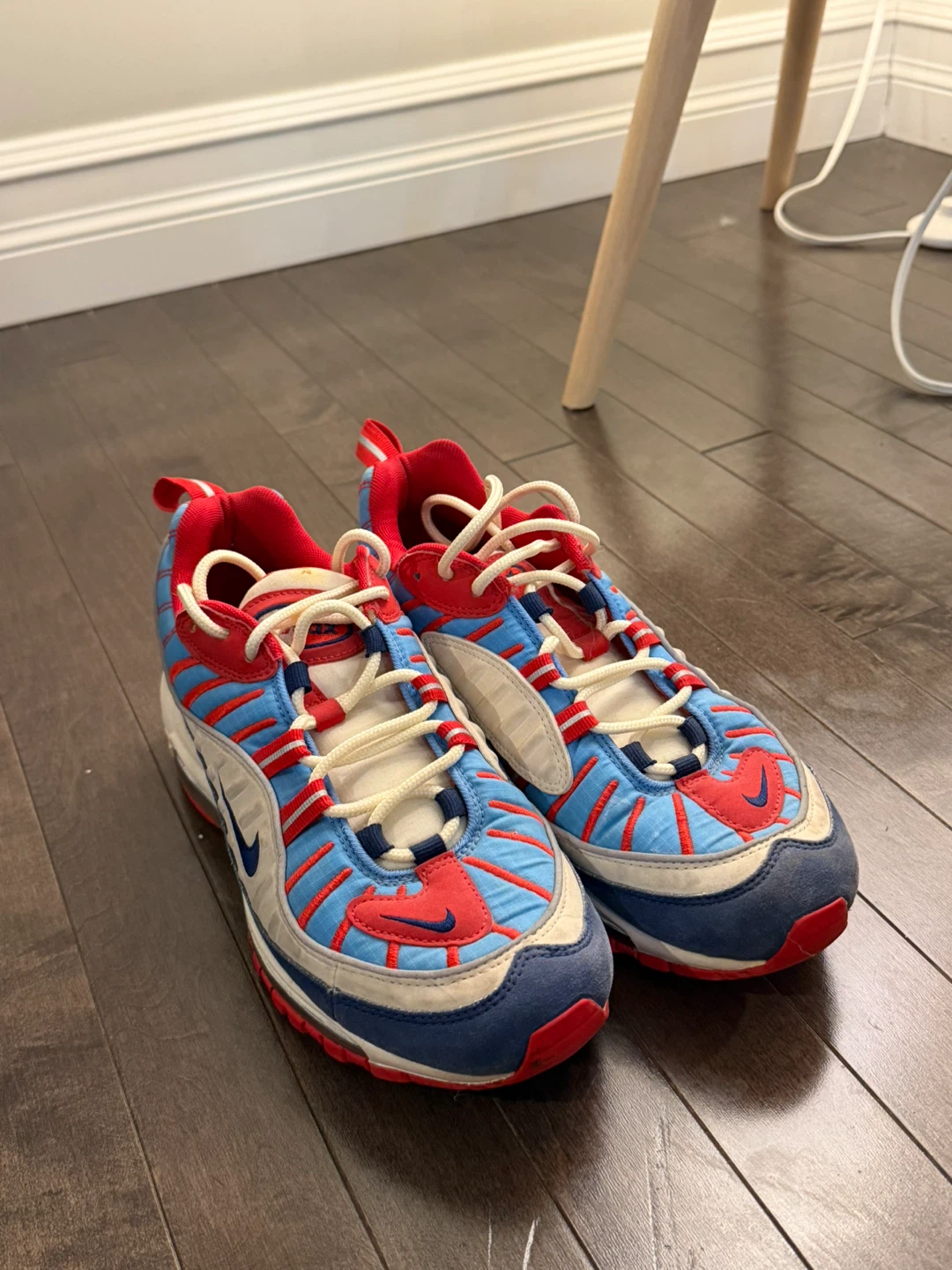 Nike Air Max 98 Shoes Red Blue White
