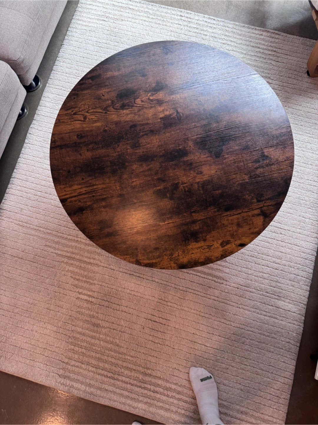 Oval Coffee Table with Wood-Look Top - photo 2