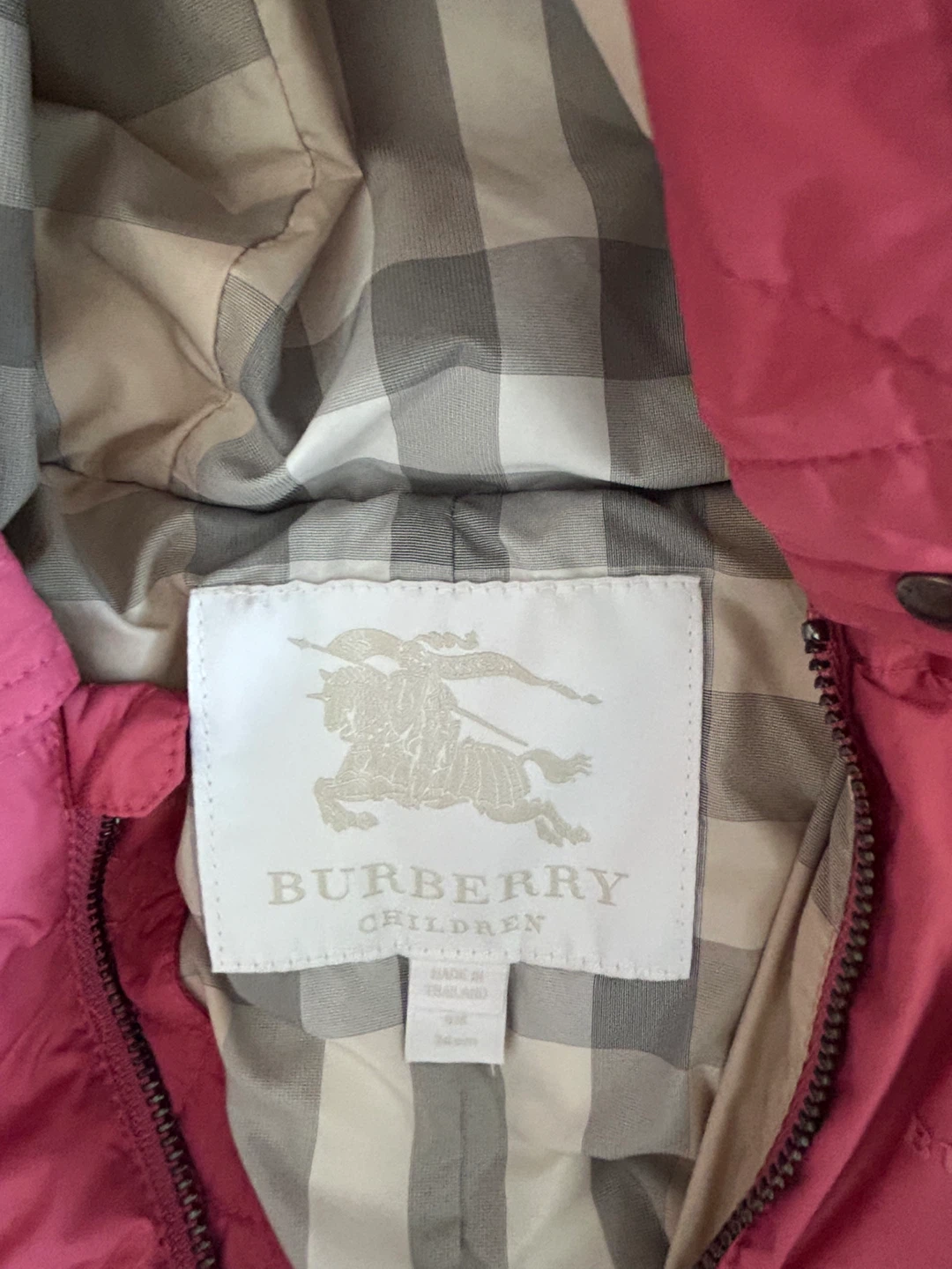 Burberry Pink Down Snowsuit - 9M - photo 3