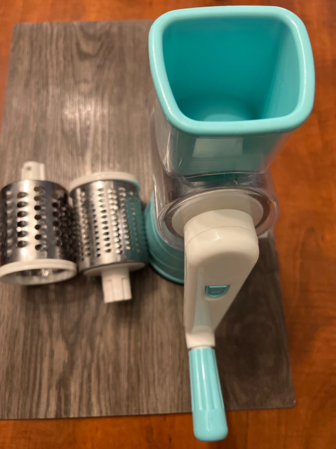 Manual Rotary Grater - Blue and White
