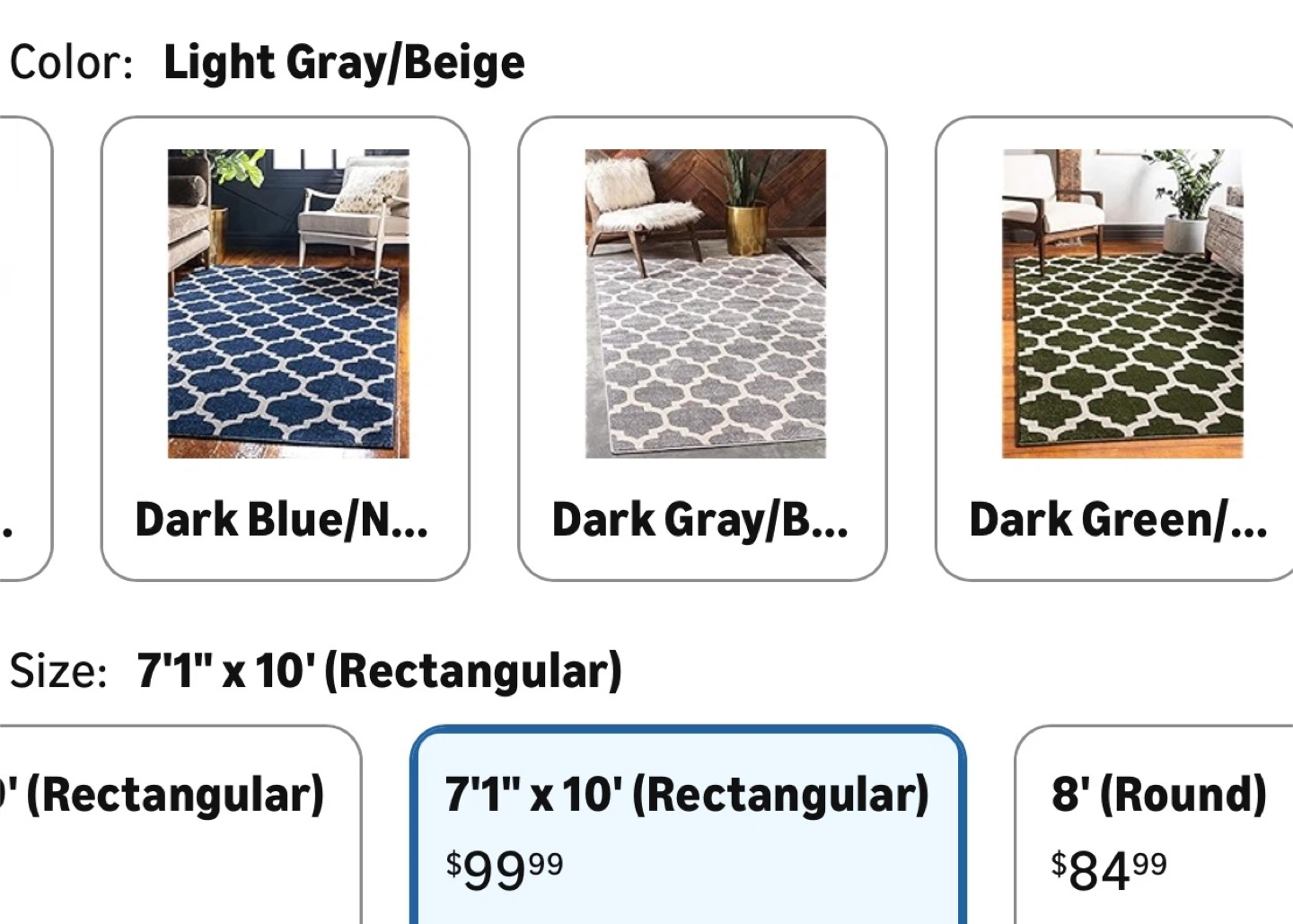 Gray Quatrefoil Area Rug - 7'1" x 10' - photo 4