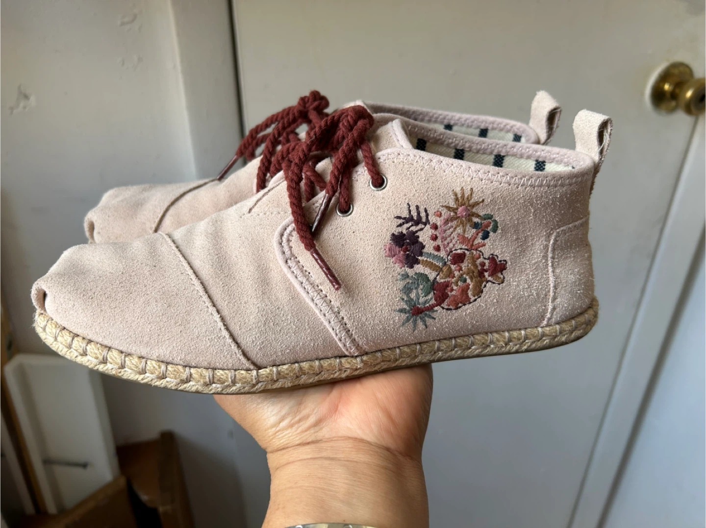 TOMS Embroidery Booties  size