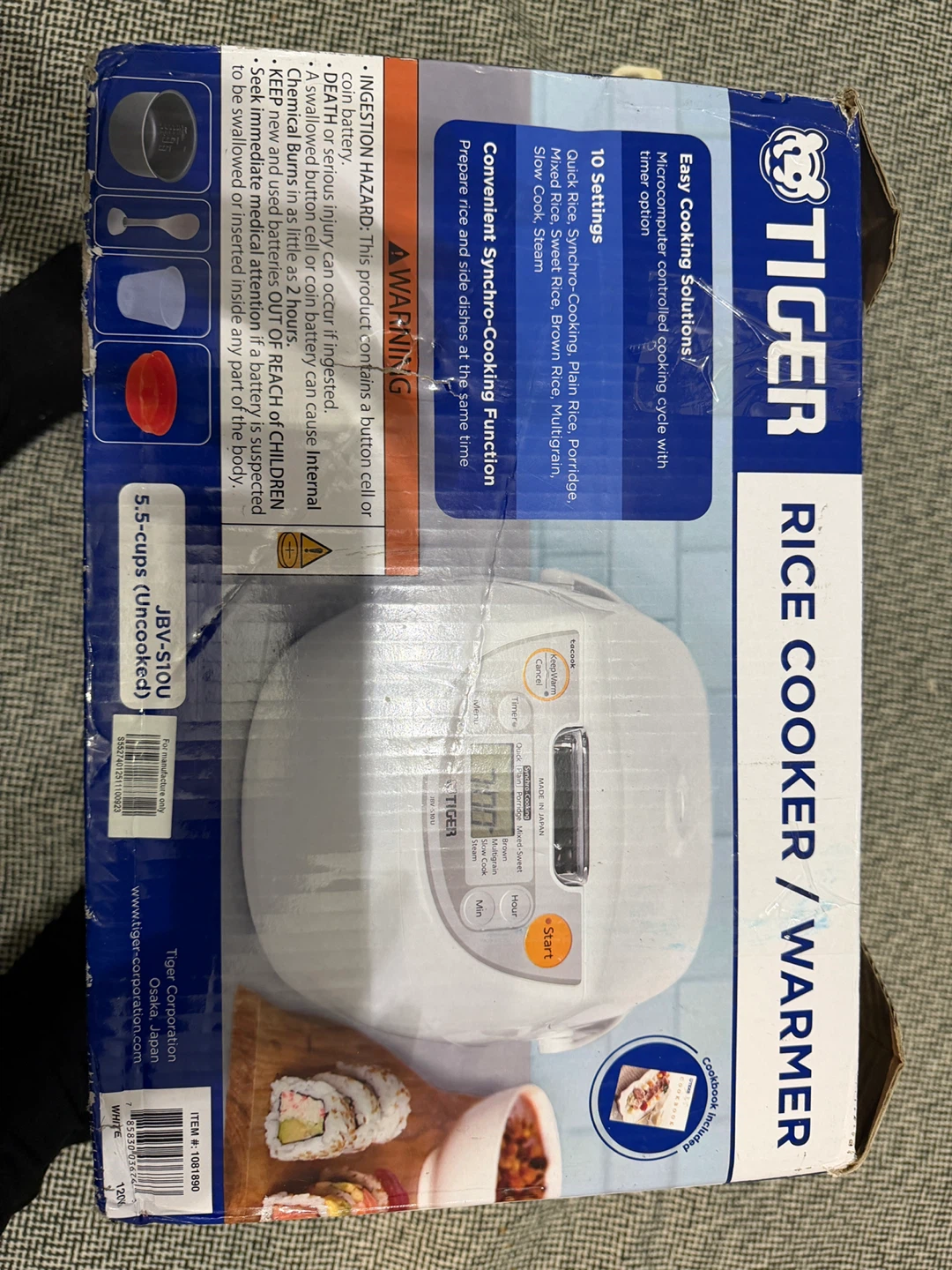 Tiger JBV-S10U Rice Cooker/Warmer - photo 3