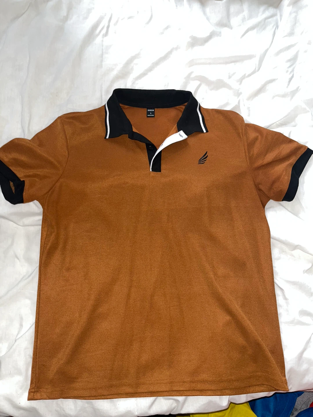 Sz L Shein Men's Brown Polo Shirt