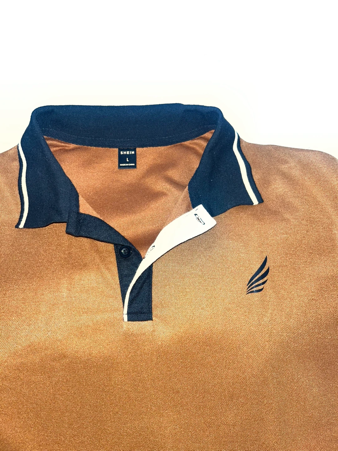 Sz L Shein Men's Brown Polo Shirt - photo 2