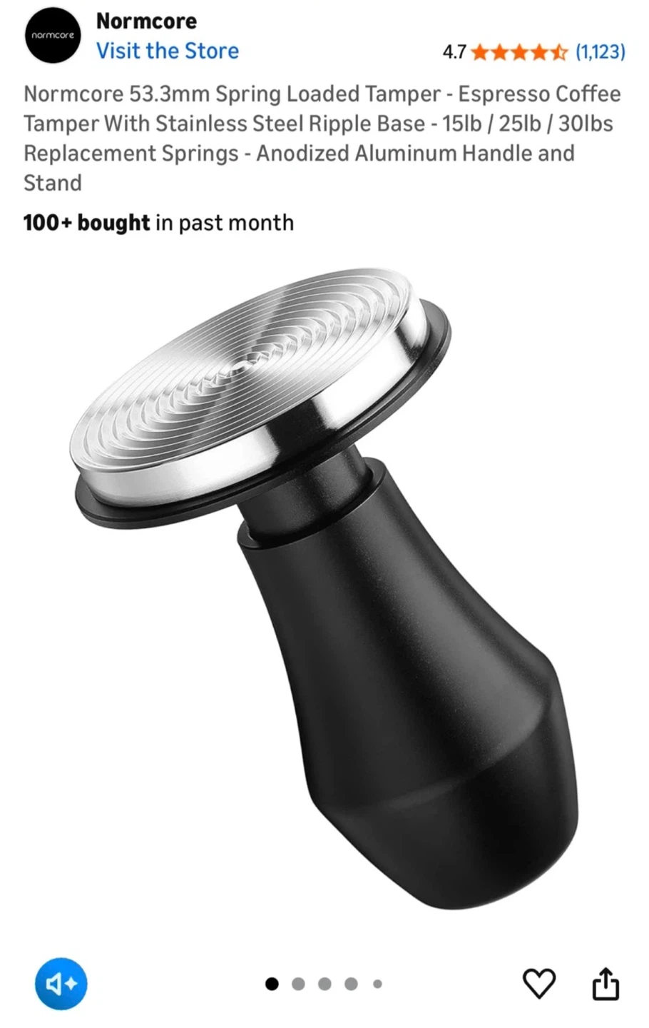 Normcore espresso tamper and WDT