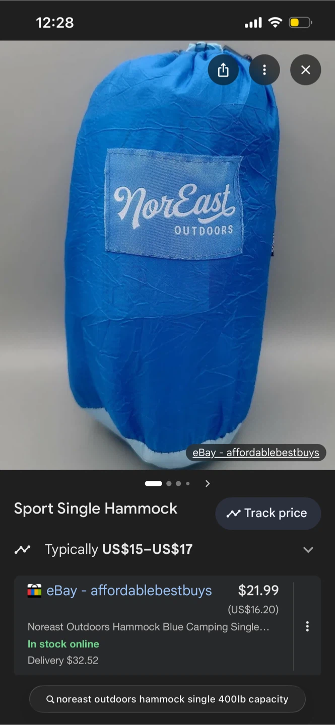 NorEast Outdoors Single Hammock