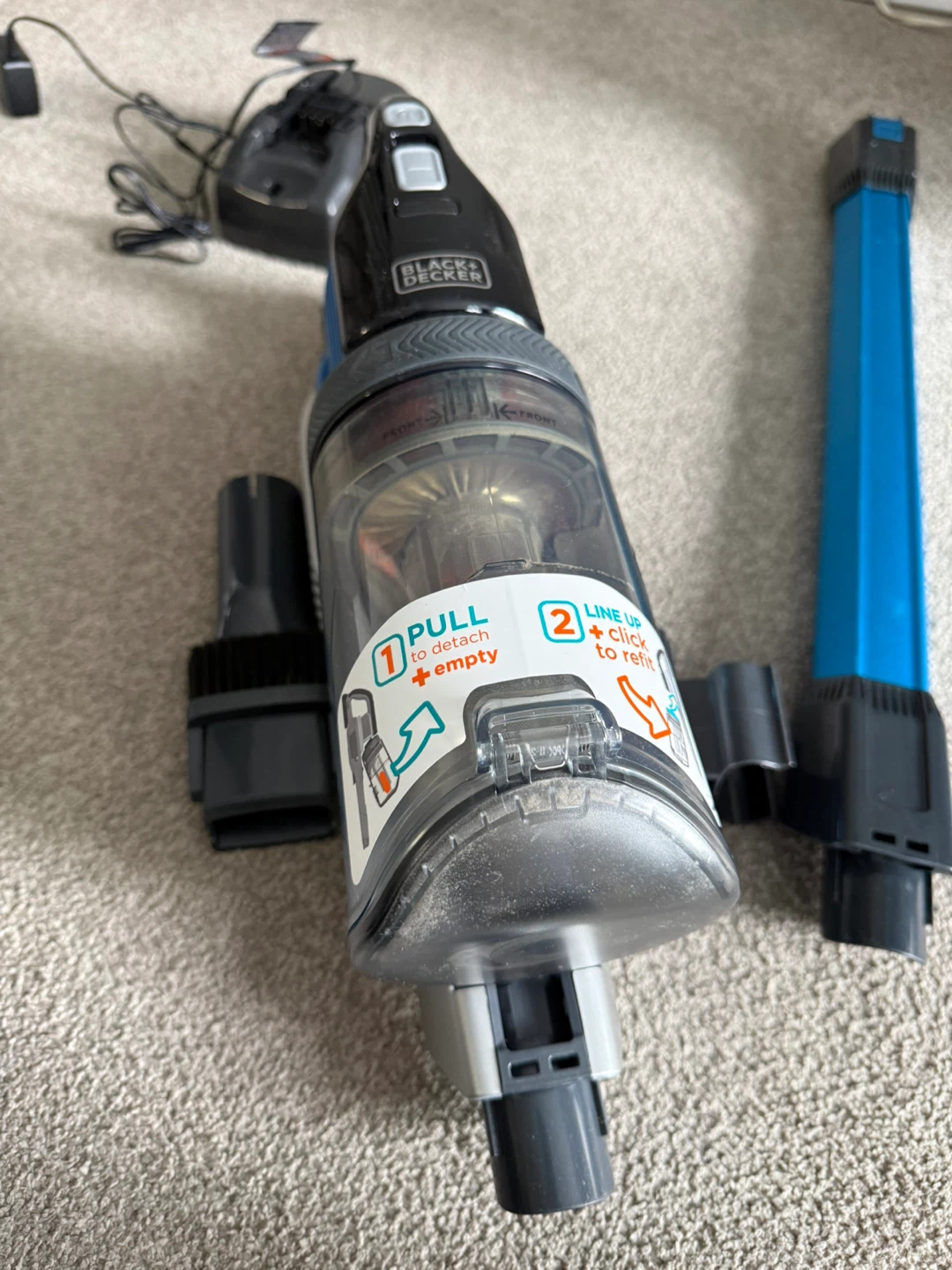 Black+Decker Powerseries Cordless Stick Vacuum, Missing Wheel - photo 3