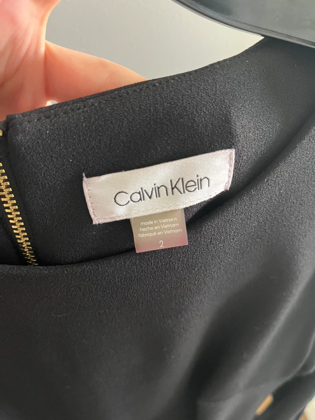 Calvin Klein Black Bell Sleeve Sheath Dress Size 2 - photo 5