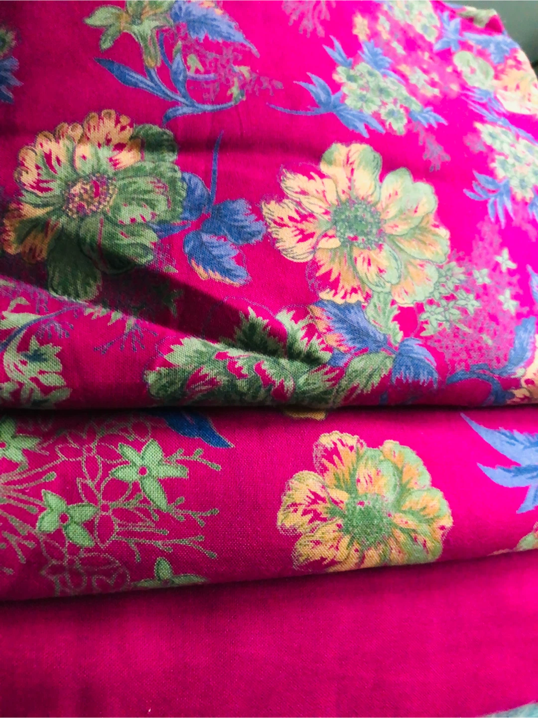 🏆 Floral Fabric - Bright Pink - photo 2