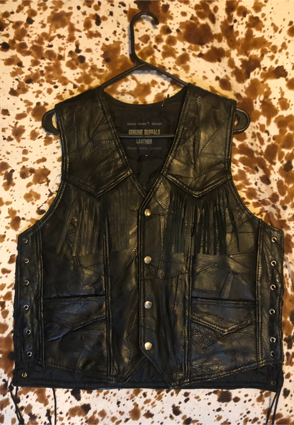Genuine Buffalo Leather Vest - photo 5