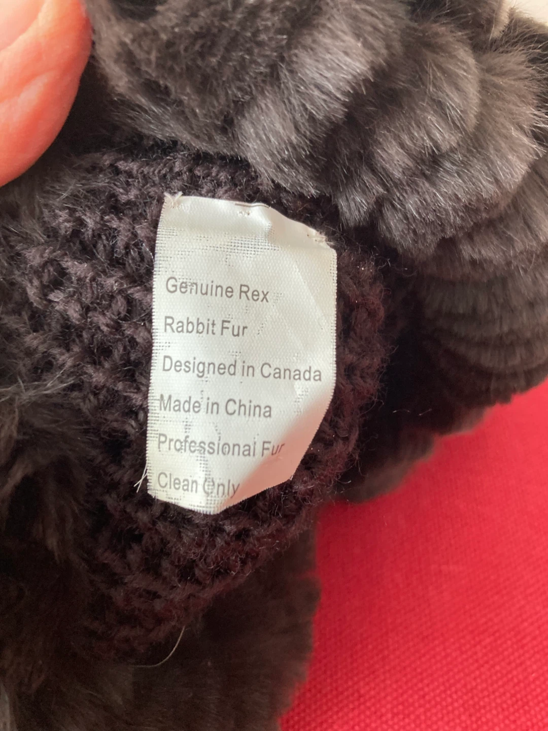 Rabbit Fur hat with knitted lining - photo 2