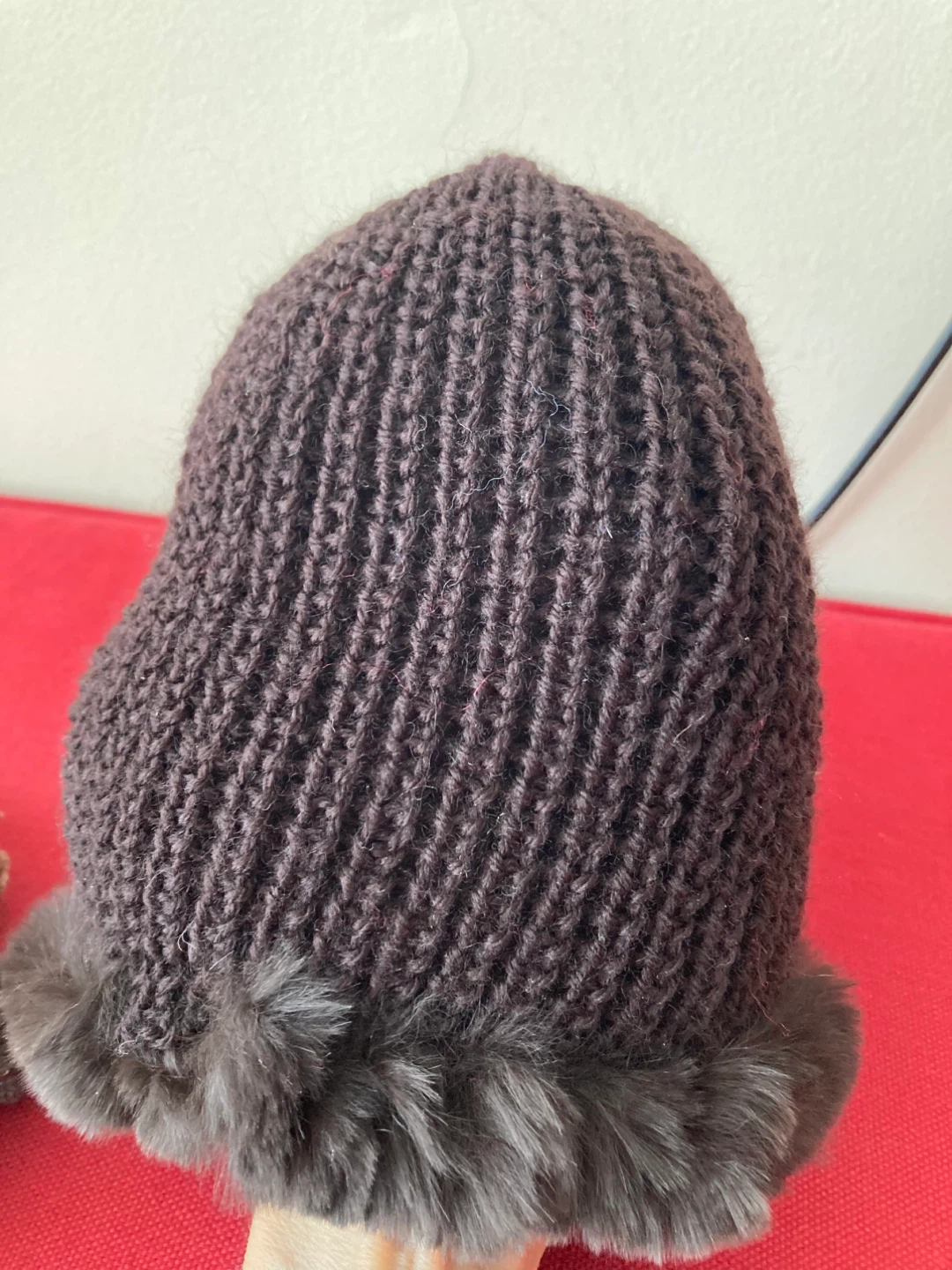 Rabbit Fur hat with knitted lining - photo 3