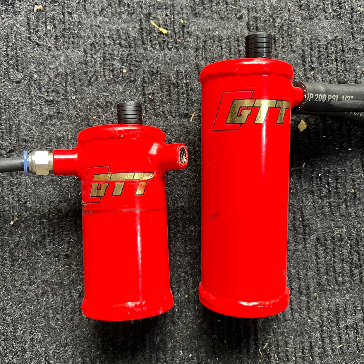 MINI R56 - GTT Red Air Oil Separator Dual Catch Cans Set - photo 2