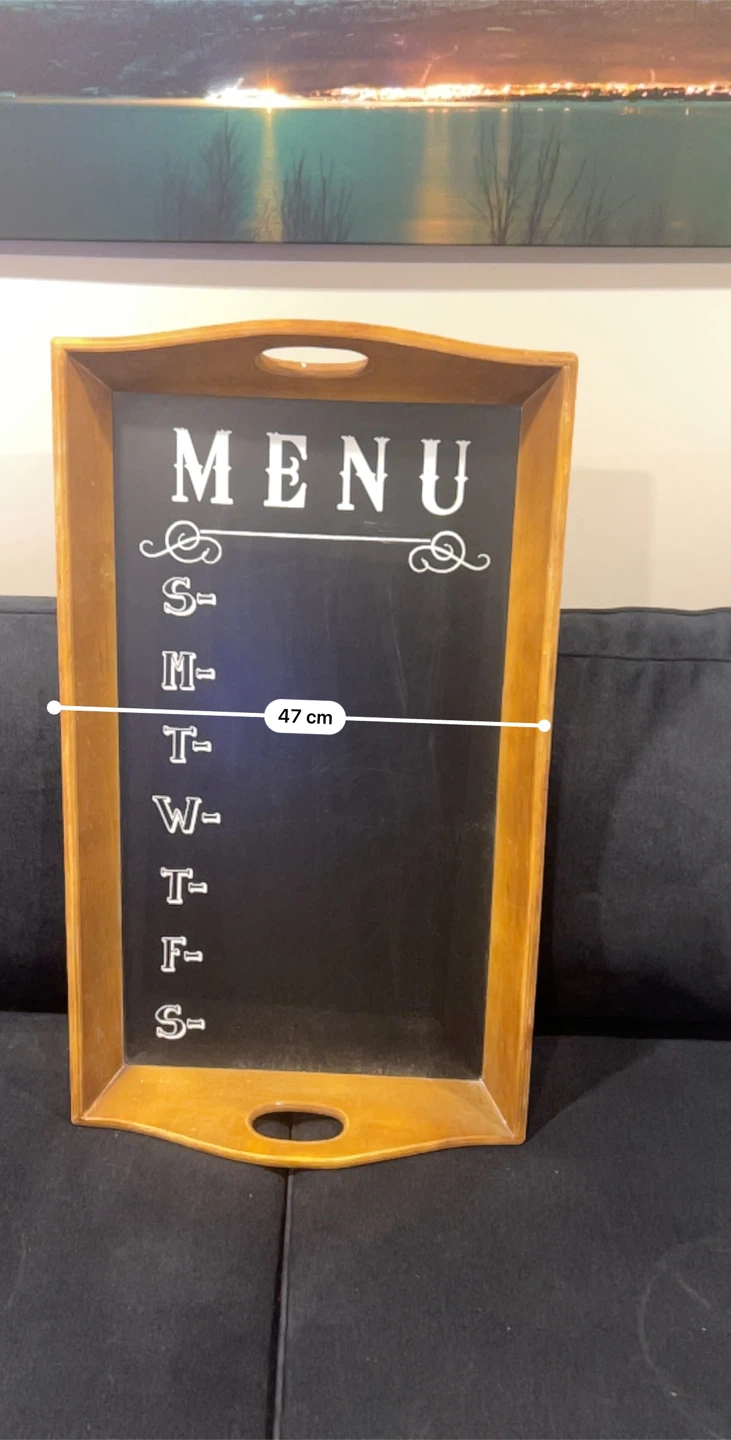 Wooden Menu Chalkboard Tray - photo 2