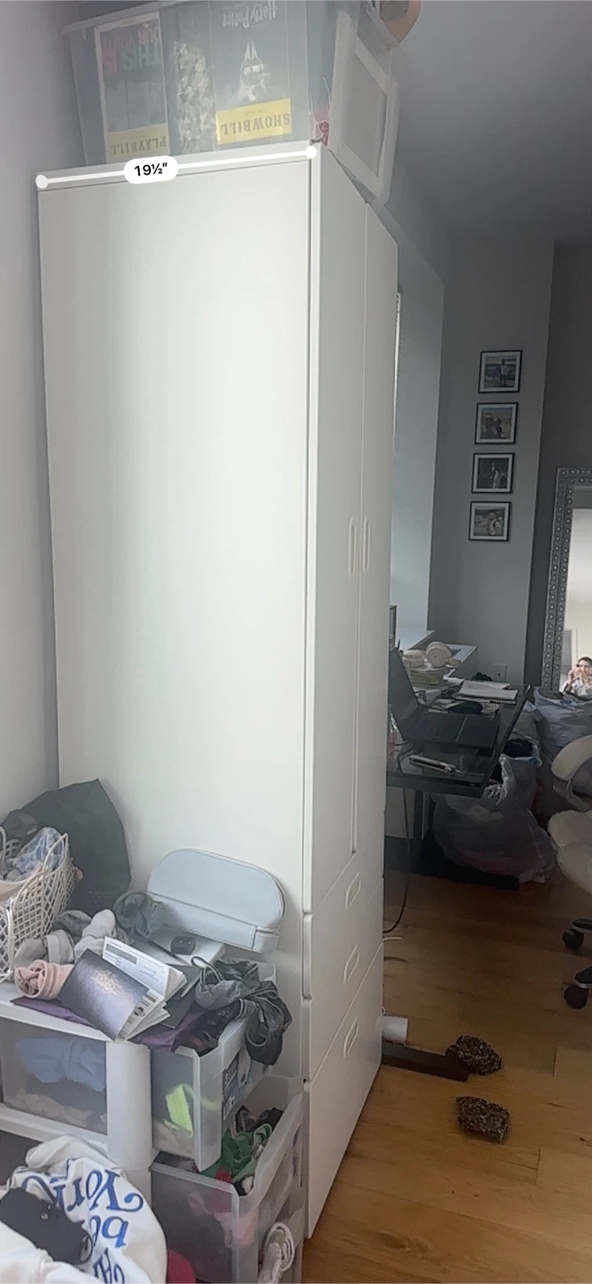 White Double Door Wardrobe with Drawers - photo 2