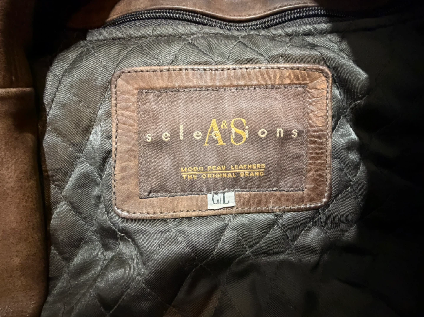 Selections Mens Brown Leather Jacket - photo 3