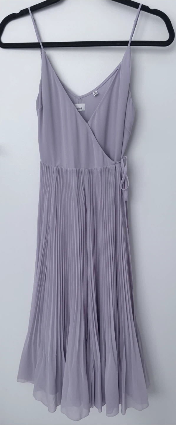 Wilfred Pleated Wrap Midi Dress