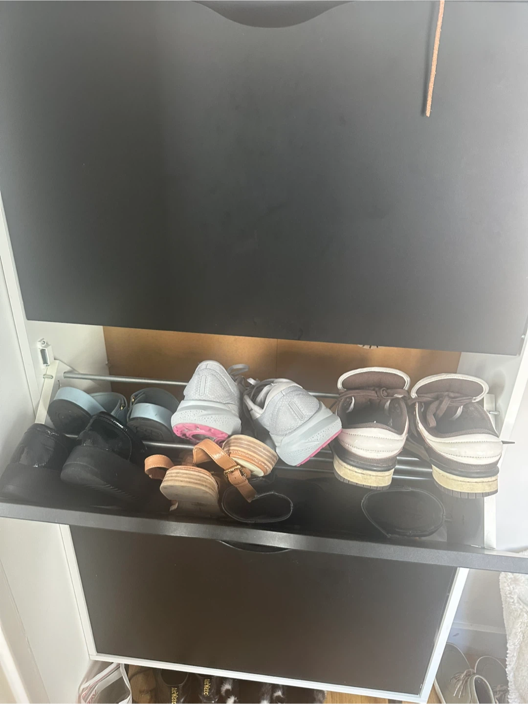 Black 3-Drawer Shoe Cabinet - 4'6" x 9" - photo 2