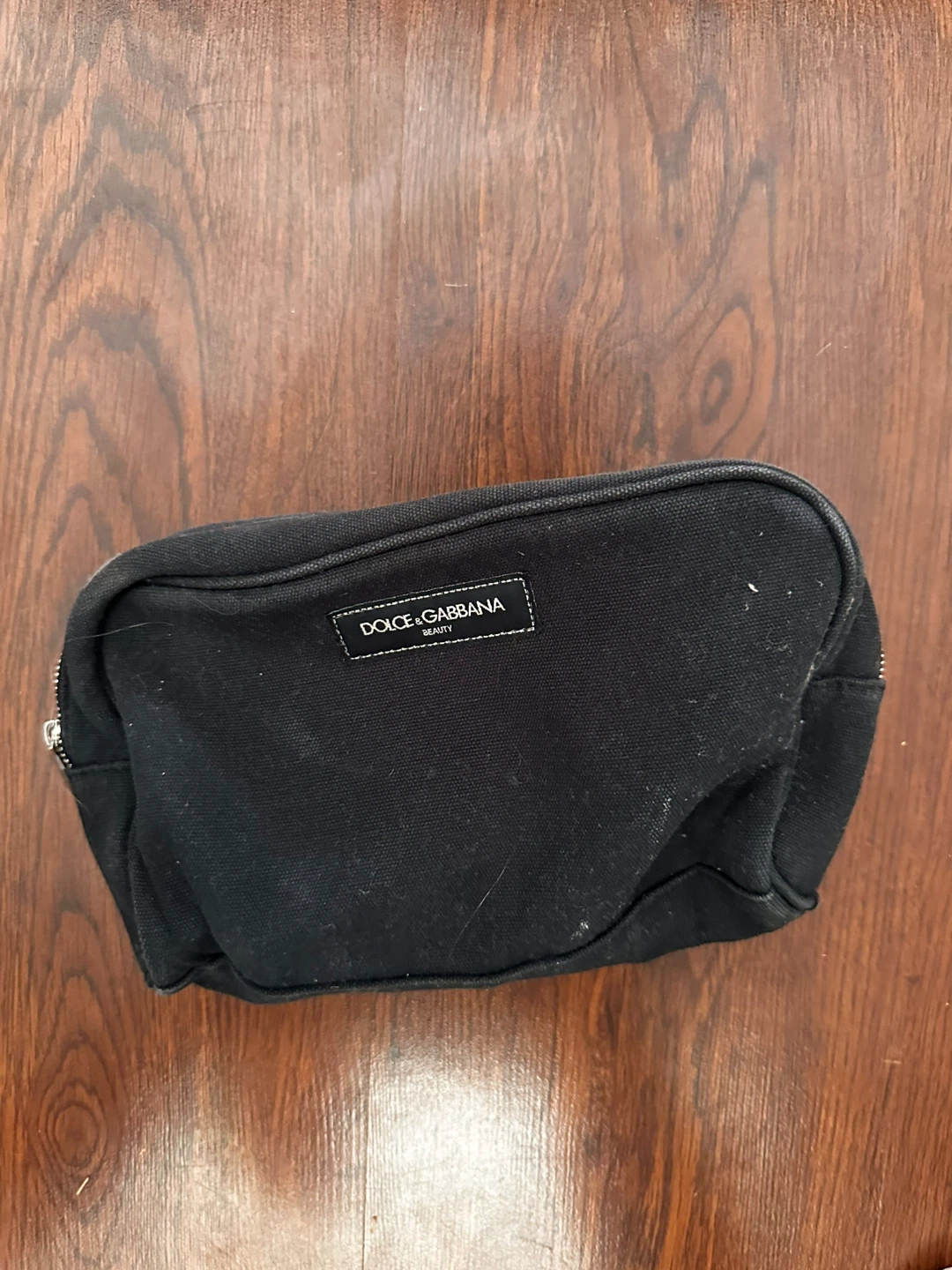 Dolce & Gabbana Black Canvas Beauty Bag