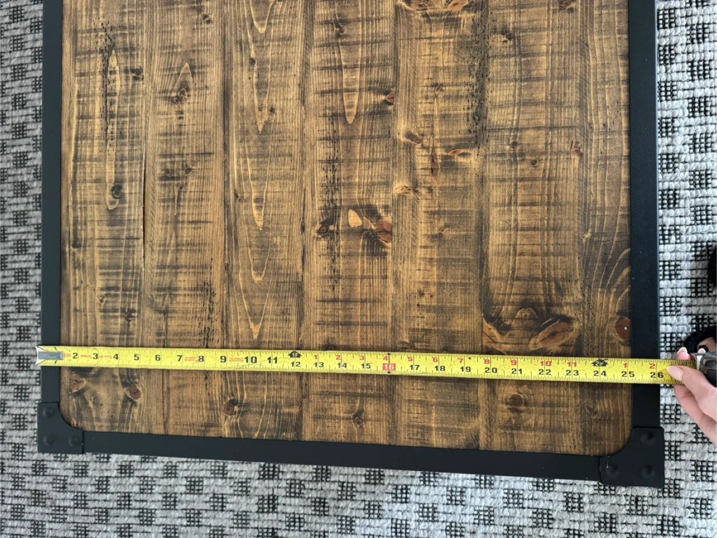 Rustic Wood Coffee Table Trunk with Metal Accents - photo 4