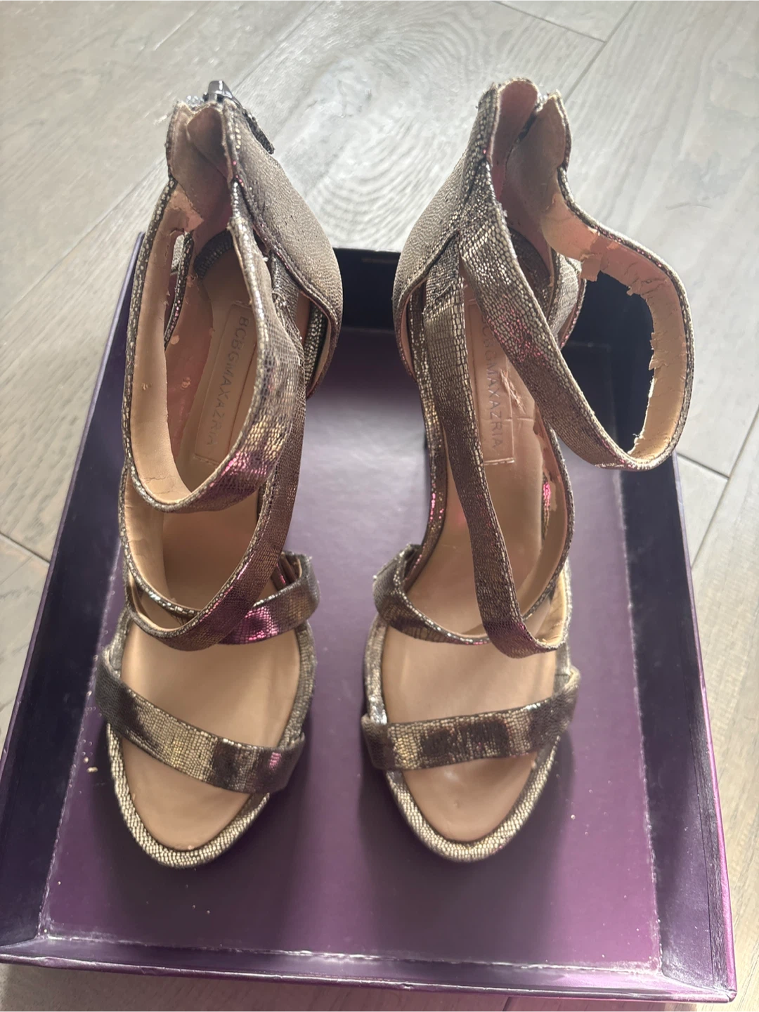 Gold shoes