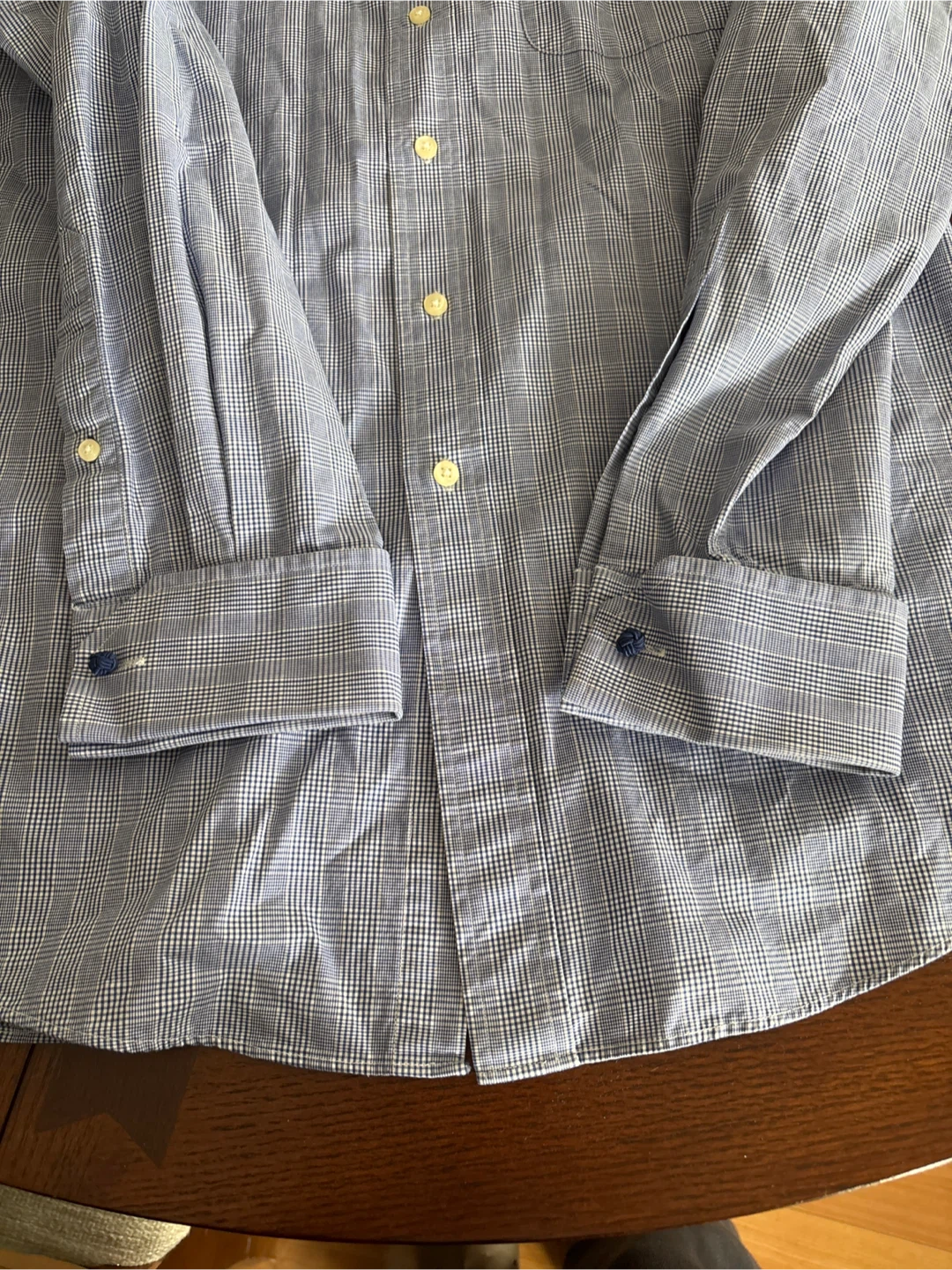 Tommy Hilfiger Men's Blue Plaid Dress Shirt - Size M - photo 4