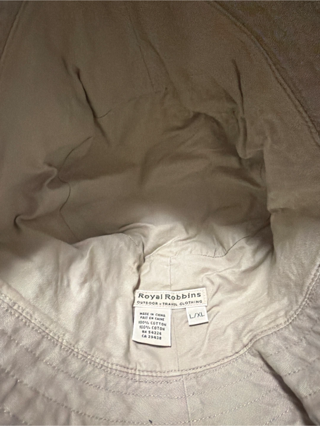 Royal Robbins Bucket Hat L/XL Tan Cotton - photo 2