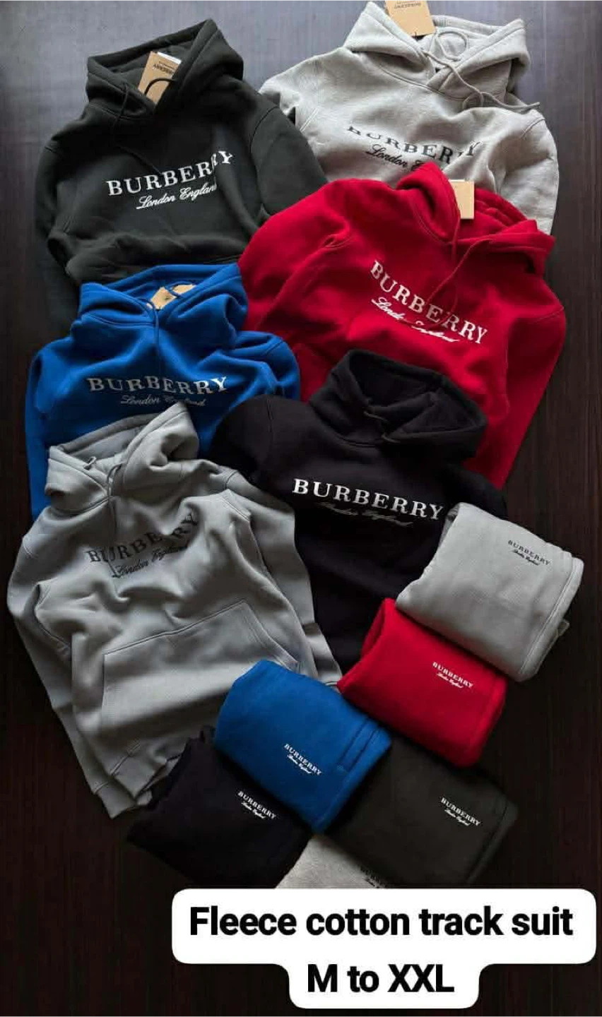 Burberry London England Fleece Cotton Track Suit