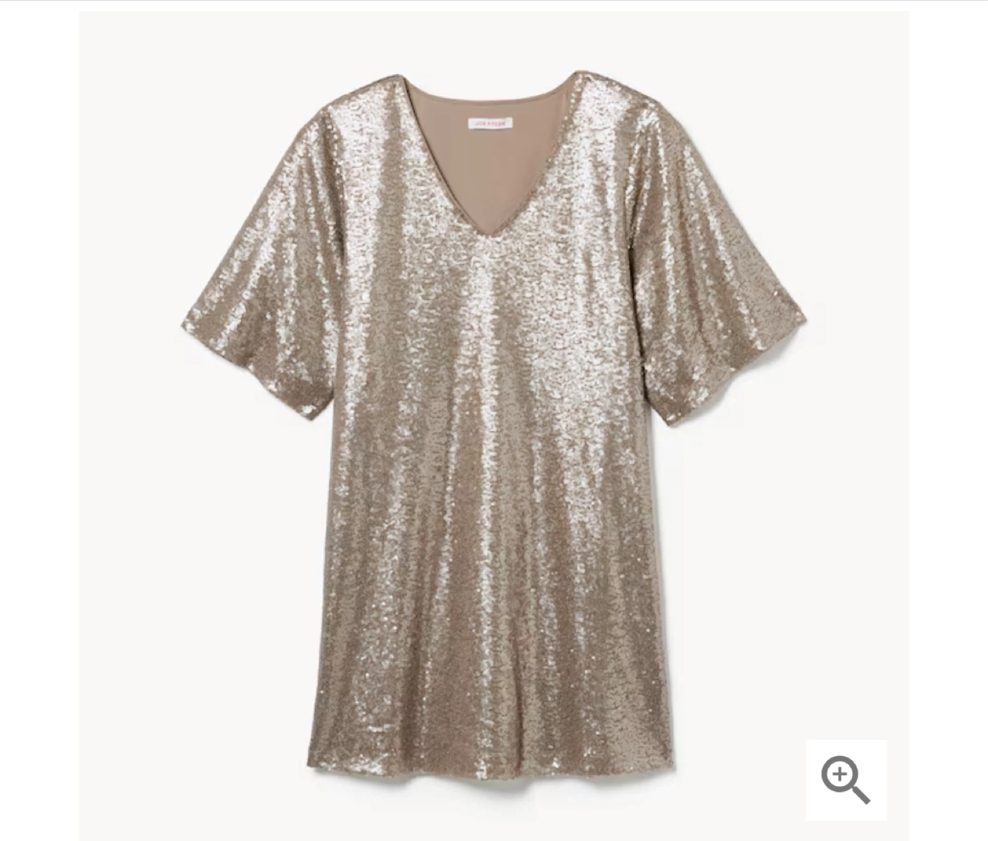 Gold Sequin V-Neck Dress