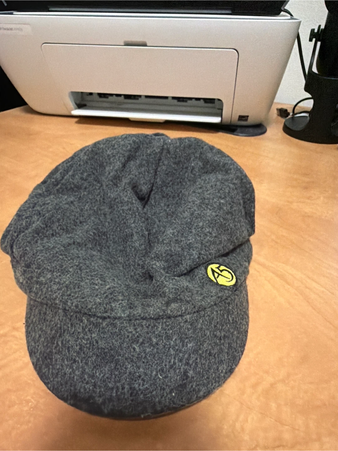 The North Face Grey Wool Blend Newsboy Cap OS