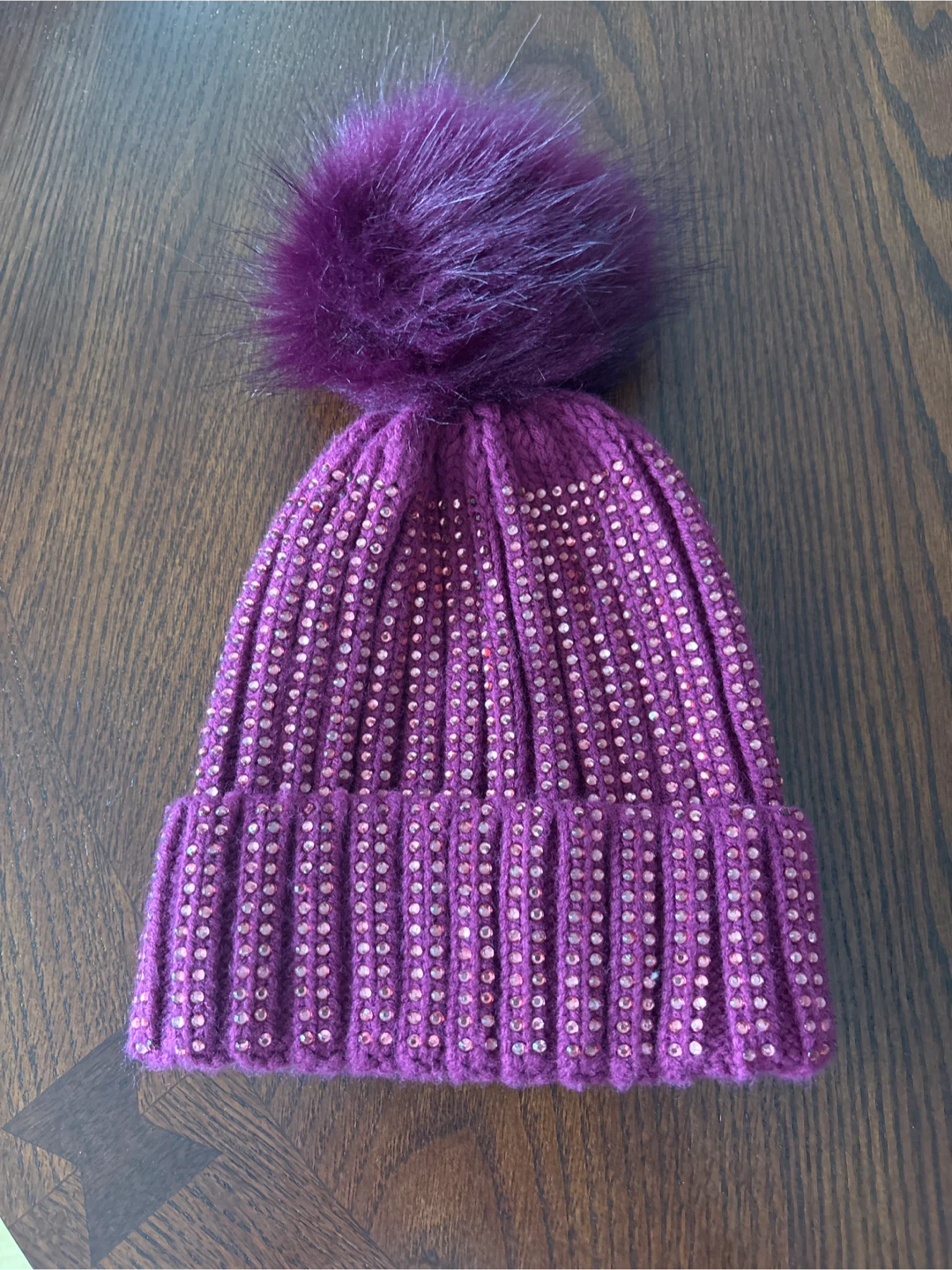 Tabitha Webb Beanie with Faux Fur Pom